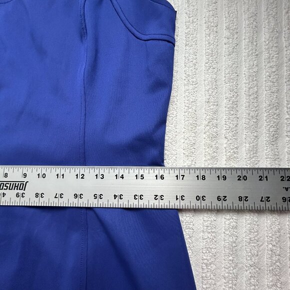 Guess Women Cut Out Sheath Dress Size 14 Blue Sleeveless Lined Back Zip New $118 - Picture 9 of 11